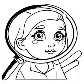 Ada Twist With Magnifying Glass Coloring Page 38587-32088