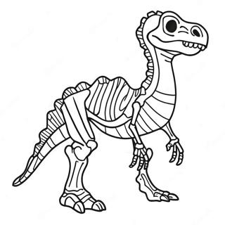 Dinosaur Skeleton Coloring Page 38606-32097