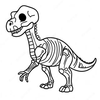 Dinosaur Skeleton Coloring Page 38606-32099