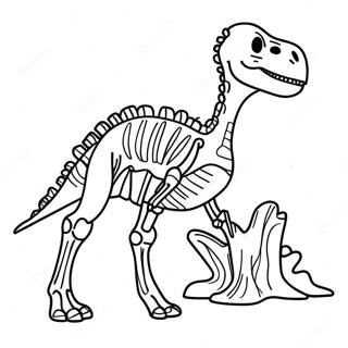 Dinosaur Skeleton Coloring Page 38606-32100