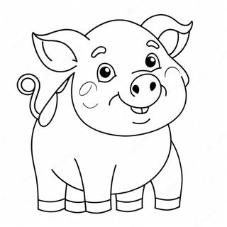 Cute Pig Coloring Page 38616-32094