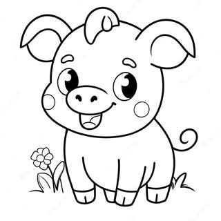 Cute Pig Coloring Page 38616-32095