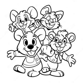 Chuck E Cheese With Friends Coloring Page 3861-3128