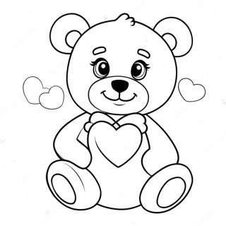 Adorable Build A Bear With Heart Coloring Page 38627-32110