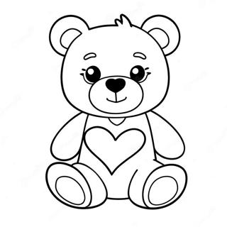 Adorable Build A Bear With Heart Coloring Page 38627-32111