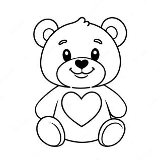 Adorable Build A Bear With Heart Coloring Page 38627-32112