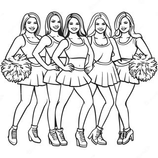 Atlanta Falcons Cheerleaders Coloring Page 38637-32117