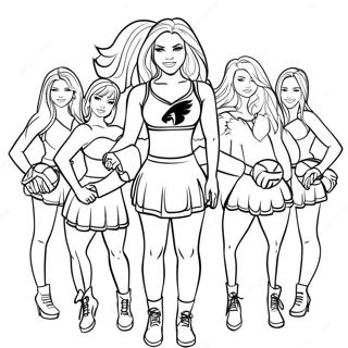 Atlanta Falcons Cheerleaders Coloring Page 38637-32118