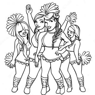 Atlanta Falcons Cheerleaders Coloring Page 38637-32119