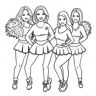 Atlanta Falcons Cheerleaders Coloring Page 38637-32120