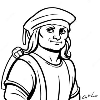 Leonardo In Action Coloring Page 38677-32149