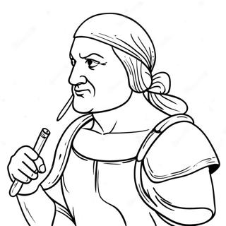 Leonardo In Action Coloring Page 38677-32152