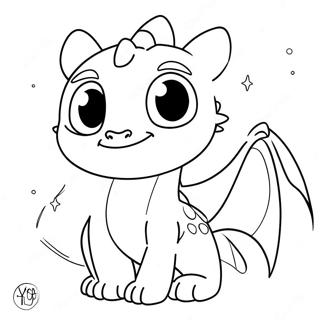 Cute Light Fury With Sparkling Eyes Coloring Page 38697-32177