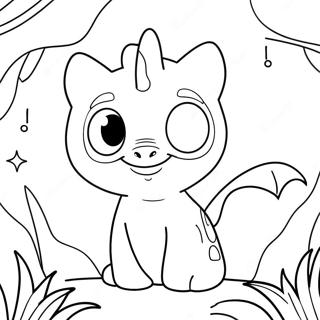 Cute Light Fury With Sparkling Eyes Coloring Page 38697-32178