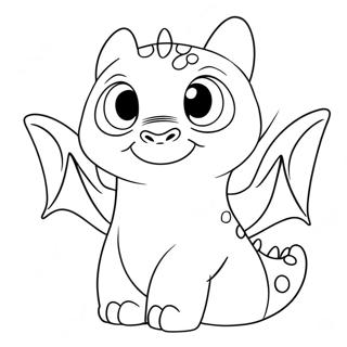 Cute Light Fury With Sparkling Eyes Coloring Page 38697-32180