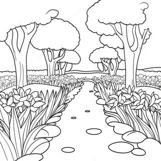 Beautiful Orange Blossom Garden Coloring Page 38737-32197