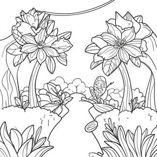 Beautiful Orange Blossom Garden Coloring Page 38737-32200