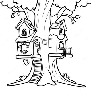 Enchanted Magic Treehouses Coloring Page 38747-32205