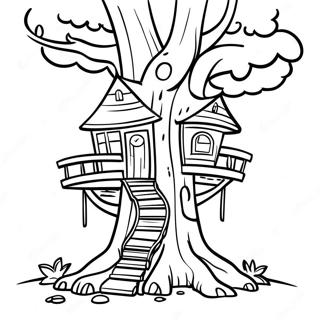 Enchanted Magic Treehouses Coloring Page 38747-32206