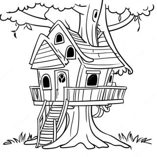 Enchanted Magic Treehouses Coloring Page 38747-32208