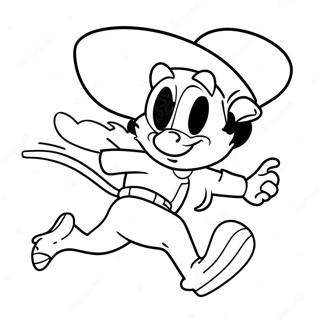 Speedy Gonzales Running Fast Coloring Page 38767-32223