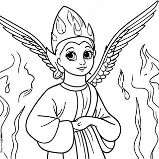 Douma With Flames Coloring Page 38787-32237