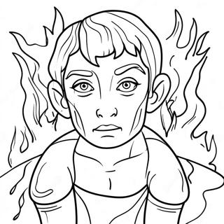 Douma With Flames Coloring Page 38787-32239