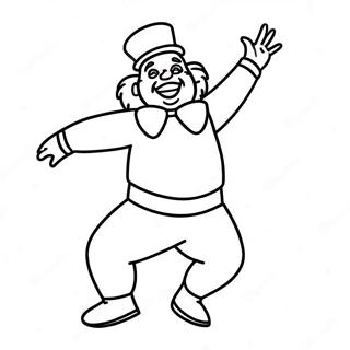 Cheerful Oompa Loompa Dancing Coloring Page 38817-32262