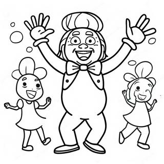 Cheerful Oompa Loompa Dancing Coloring Page 38817-32263