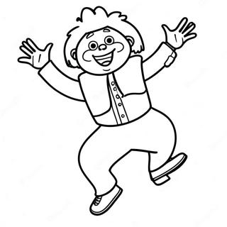 Cheerful Oompa Loompa Dancing Coloring Page 38817-32264