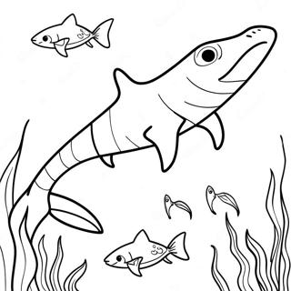 Playful Hammerhead Shark Swimming Coloring Page 3881-3143