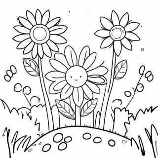 Colorful Flower Garden Coloring Page 38827-32276