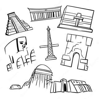 7 Wonders Of The World Coloring Page 38856-32282