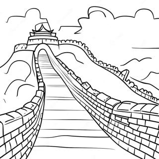 Majestic Great Wall Of China Coloring Page 38857-32287