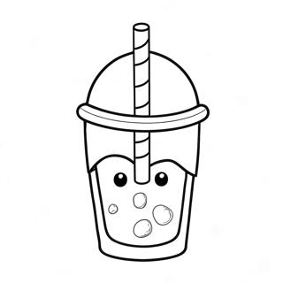 Colorful Slushie With Straw Coloring Page 38867-32295