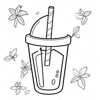 Colorful Slushie With Straw Coloring Page 38867-32296