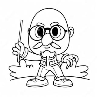 Funny Eggman With Sunglasses Coloring Page 38907-32325