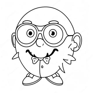 Funny Eggman With Sunglasses Coloring Page 38907-32326