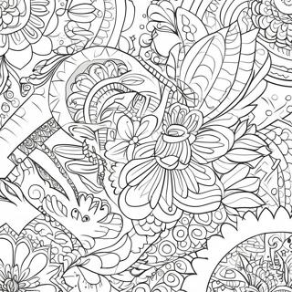 Grunge Aesthetic Pattern Coloring Page 3890-3147