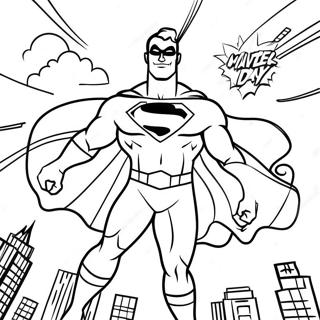 Happy Father S Day Superhero Coloring Page 38917-32332