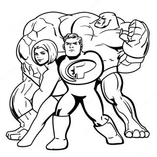 Fantastic Four Logo Coloring Page 38926-32348