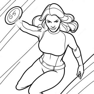 Invisible Woman In Action Coloring Page 38927-32342