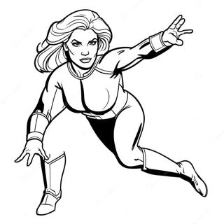 Invisible Woman In Action Coloring Page 38927-32343