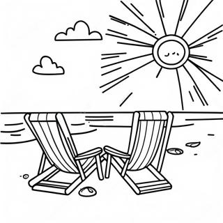 Sunny Beach Goodbye Summer Coloring Page 38937-32350