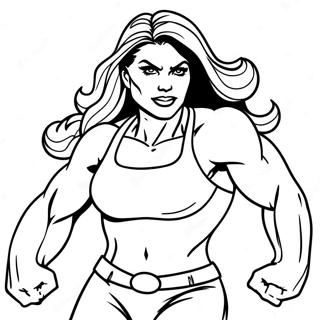 She Hulk In Action Coloring Page 38967-32374