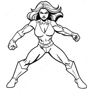 She Hulk In Action Coloring Page 38967-32376