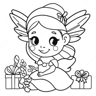 Christmas Fairy Coloring Page 39016-32410