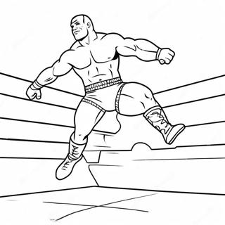 Wwe Wrestler Jumping On Opponent Coloring Page 39037-32429