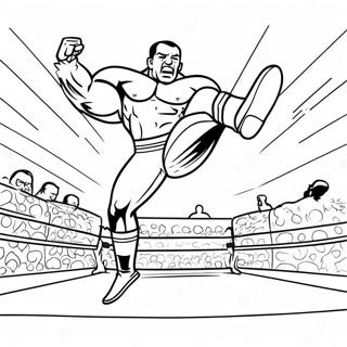 Wwe Wrestler Jumping On Opponent Coloring Page 39037-32430