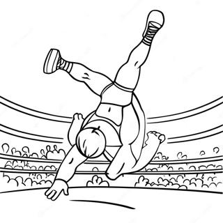 Wwe Wrestler Jumping On Opponent Coloring Page 39037-32431